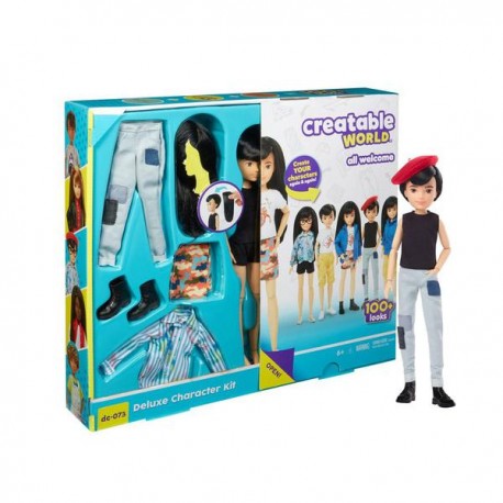 CREATABLE WORLD KIT DE PERSONAJE DELUXE - CABELLO NEGRO GND50-JuguetesPlaneta-PREMIUM