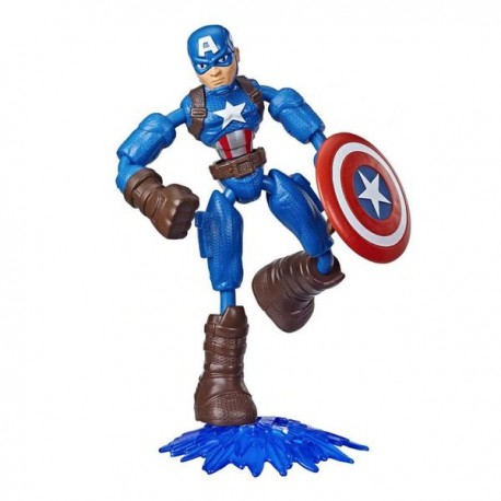 AVENGERS BEND AND FLEX - CAPTAIN AMERICA E7377-JuguetesPlaneta-PREMIUM