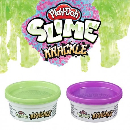PLAY DOH KRACKLE SLIME SINGLE CAN - VERDE Y MORADO E8788-JuguetesPlaneta-PREMIUM