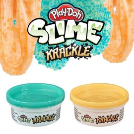 PLAY DOH KRACKLE SLIME SINGLE CAN - NARANJA Y VERDE E8788-JuguetesPlaneta-PREMIUM