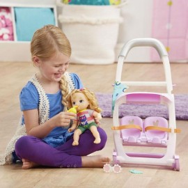 BABY ALIVE LITTLES STROLLER + DOLL  BLD STR HAIR E7182-JuguetesPlaneta-PREMIUM