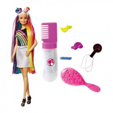 BARBIE PEINADOS DE ARCOIRIS FXN96-JuguetesPlaneta-PREMIUM