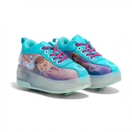 ZAPATO PATIN DOS LLANTAS CON LUZ NIÑA FROZEN V1 TALLA 21 71060-JuguetesPlaneta-PREMIUM