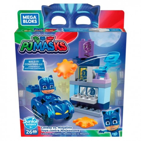 MEGA BLOKS PJ MASKS HEROES - CATBOY VS NINJALINO GKT70-JuguetesPlaneta-PREMIUM