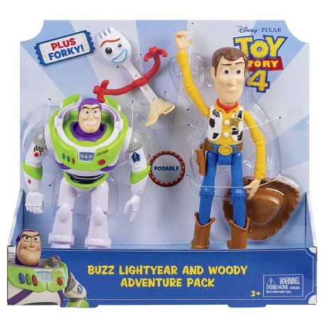 TOY STORY PACK DE 3 WOODY, BUZZ & FORKY GKF64-JuguetesPlaneta-PREMIUM
