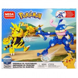 MEGA CONSTRUX POKEMON GRENINIA VS ELECTABUZZ GFV84-JuguetesPlaneta-PREMIUM