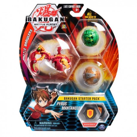 BAKUGAN SET DE INICIO - PYRUS MANTANOID 6045144-JuguetesPlaneta-PREMIUM