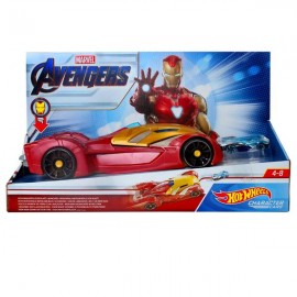 HOT WHEELS MARVEL LANZADOR DE VEHICULOS - IRON MAN MATTEL GFN84-JuguetesPlaneta-PREMIUM