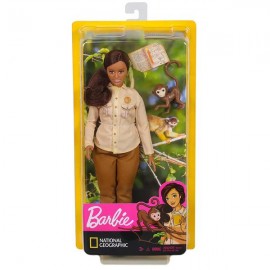 BARBIE NATIONAL GEOGRAPHIC - CUIDADORA DE ANIMALITOS GDM44-JuguetesPlaneta-PREMIUM