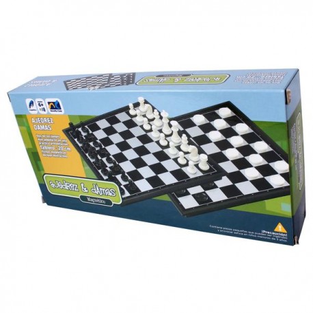 JUEGO SET 2 EN 1 MAGNETICO DE AJEDREZ Y DAMAS INGLESAS D-020-JuguetesPlaneta-PREMIUM