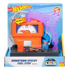 HOT WHEELS CITY - CARRERAS EN LA GASOLINERA FMY95-JuguetesPlaneta-PREMIUM