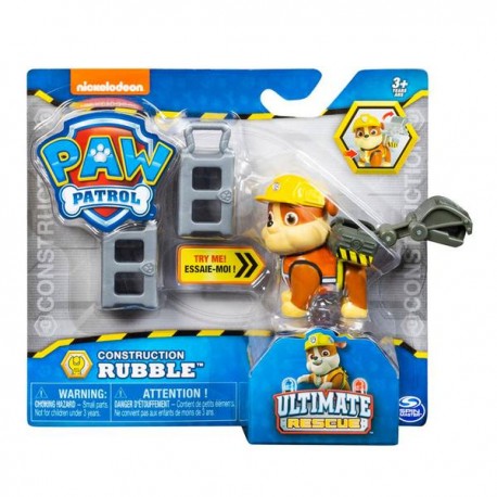 PAW PATROL FIGURA CACHORROS HÉROES - RUBBLE 6045827-JuguetesPlaneta-PREMIUM