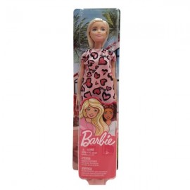 BARBIE BASICA - ROSA CLARO CORAZONES T7439-JuguetesPlaneta-Barbie