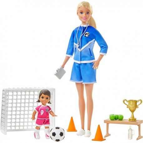 BARBIE ENTRENAMIENTO DE FUTBOL GLM47-JuguetesPlaneta-Barbie