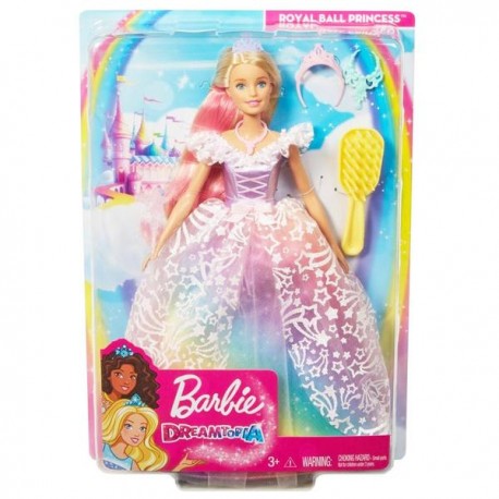 BARBIE PRINCESA VESTIDO BRILLANTE GFR45-JuguetesPlaneta-Barbie