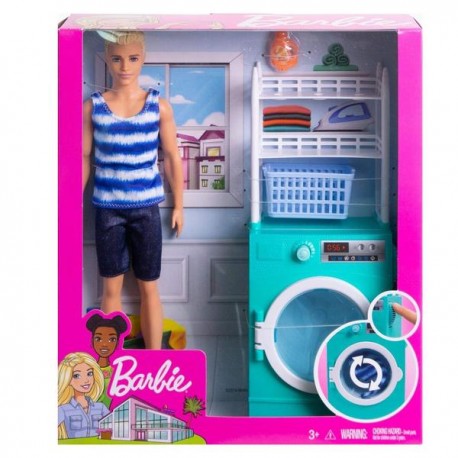 BARBIE KEN Y LAVADORA FYK51-JuguetesPlaneta-Barbie